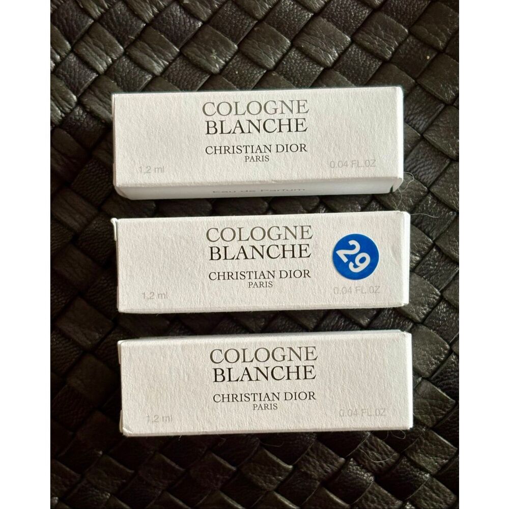 CHRISTIAN DIOR - Bundle of 3 "Cologne Blanche", Travel/Mini Sizes, 1.2 ml Each